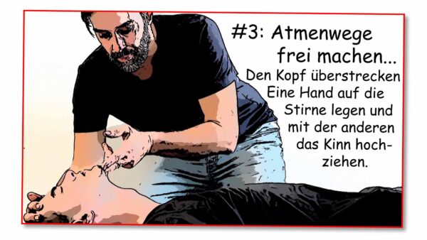 Herz-Druck-Massage: Atemwege freimachen