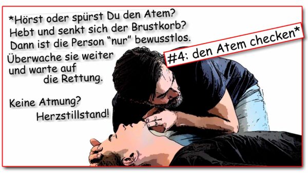Herz-Druck-Massage: Den Atem Checken