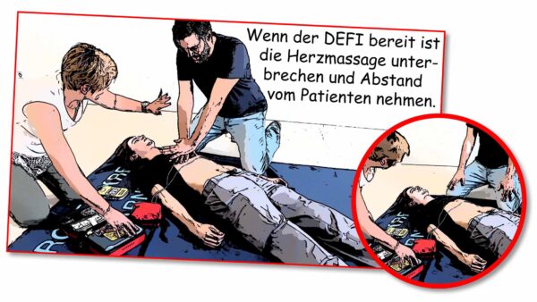 Herz-Druck-Massage: Die Abstand nehmen